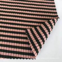 4*3 design yarn dyed knitting rayon spandex rib fabric for ladies